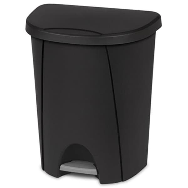 Sterilite Sterilite 10949004 25 Ltr. Step On Wastebasket Can Black 204239 - main
